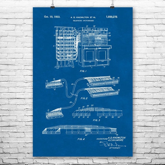 Telephone Switchboard Poster Print Telecom Gifts Old Time Phone Operator Gift