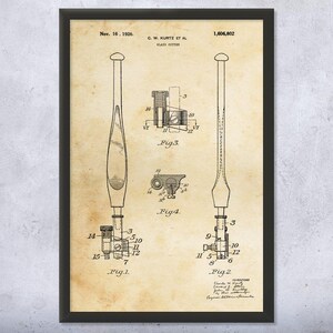 Glass Cutter Patent Wall Art | Poster, Canvas or Framed | Glazier Gifts, Showroom Art, Contractor Gifts, Industrial Decor, Glass Working Art