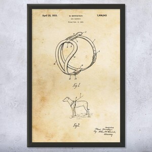 Pet Harness Patent Wall Art | Poster, Canvas or Framed | Dog Lover, Trainer Gifts, Pet Store Art, Veterinarian Gift, Doggy Daycare