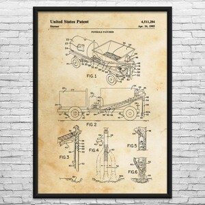 Pothole Patcher Patent Art Print: Contractor Gift, Man Cave Decor