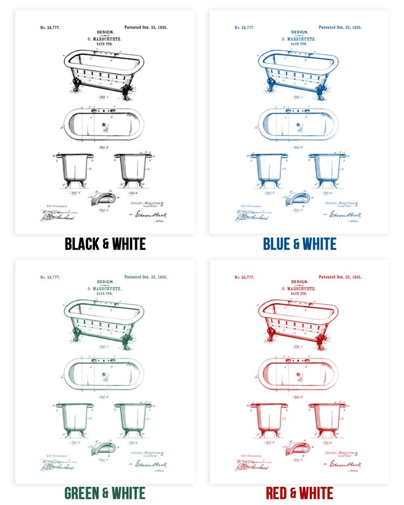 Vintage Bathtub Poster Print Interior Decorator Plumber Etsy