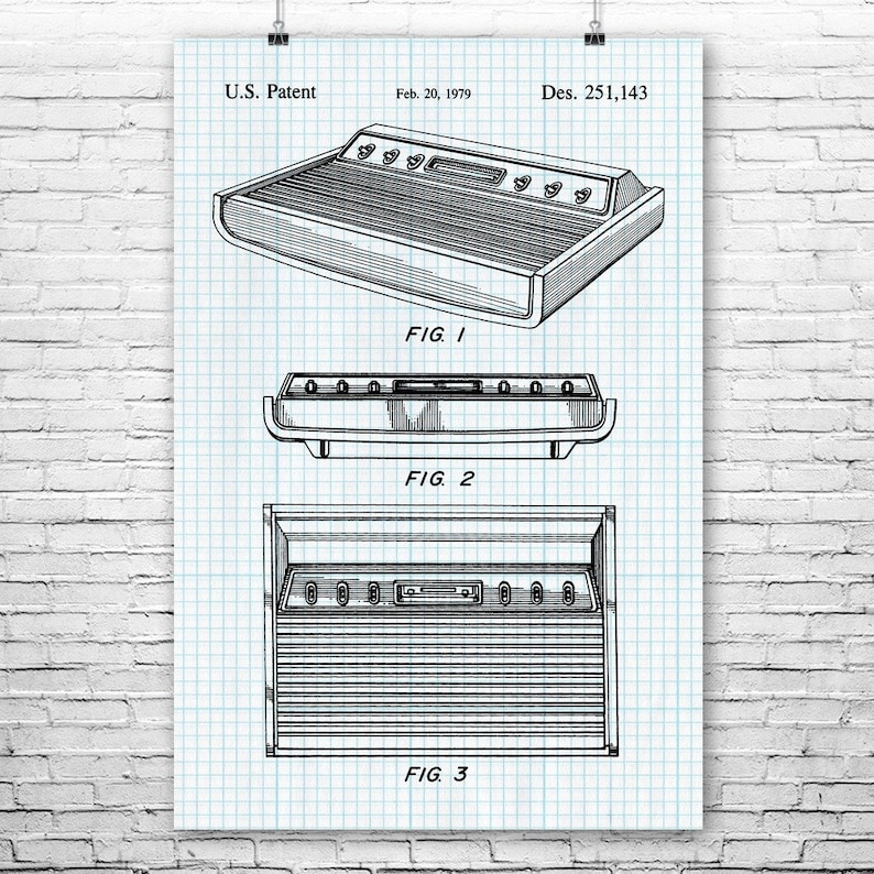Atari 2600 Video Game Console Poster Print Classic Gaming Retro Gamer Gift