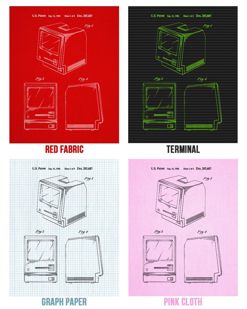 Apple Macintosh Computer Poster Print Mac Art Print Computer Etsy