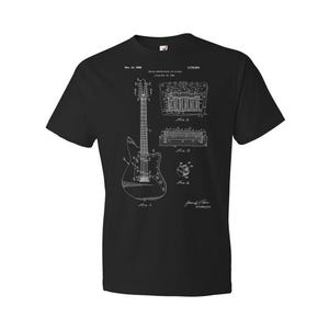 12 String Guitar Patent T-Shirt: Gifts For Men, Guitar T Shirts