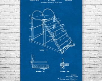 Diving Platform Patent Print Poster, Swimming Pool Decor, Sports Art, Swimming Gifts, Classroom Decor, Teacher Gifts, Athlete Gifts