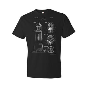 Lighthouse Shirt, Maritime Tee, Lighthouse Blueprint, Boat Club Shirt, Navigator Gift, Lighthouse Design, Lighthouse T Shirt, Sailor Gift