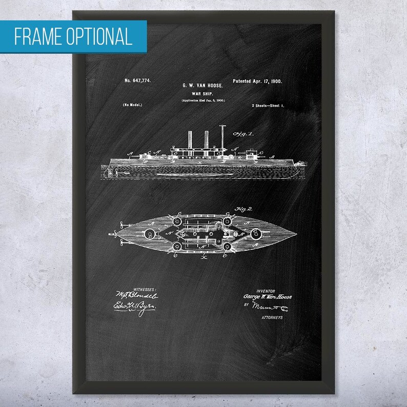 Navy Battle Ship Poster Print Naval Warship Destroyer Etsy
