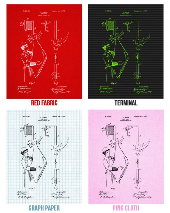 Meat Hook Poster Print Butcher Gift Meat Locker Butchers Shop Meat Lover