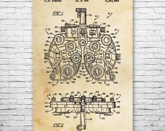 Optometry Phoropter Poster Print, Optometrist Gift, Optometry Decor, Optometry Student, Eye Doctor Gift, Eye Clinic Art, Medical Wall Art