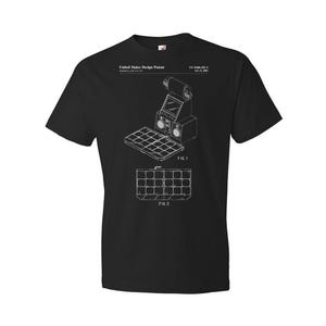 May include: Black t-shirt with a white design of a camera and a flash unit. The text "United States Design Patent" and "US D546,870 S" is printed on the shirt. The text "FIG. 1" and "FIG. 2" are also printed on the shirt.