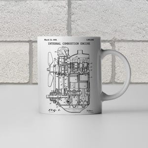 Henry F. Car Engine Patent Mug: Automotive Engineer, Car Lover Gift
