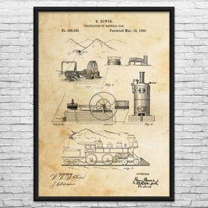 Natural Gas Pipeline Patent Art Print: Energy Engineer, Oilman Gifts
