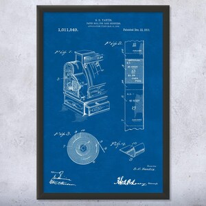 Receipt Paper Patent Wall Art | Poster, Canvas or Framed | Book Keeper ...