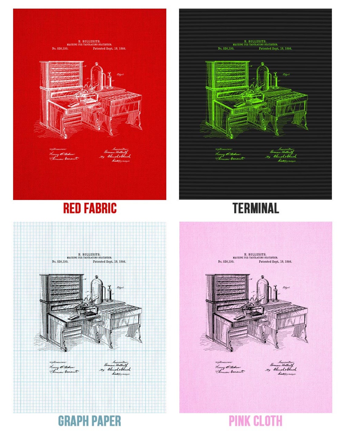 Hollerith Tabulating Machine Poster Print Computer Lab Art - Etsy