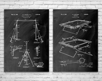 Gymnastics Patent Prints Set of 2, Acrobat Art, Gymnastics Gifts, Gym Decor, Gifts For Gymnasts, Sports Art, Bedroom Wall Art, Gifts For Men