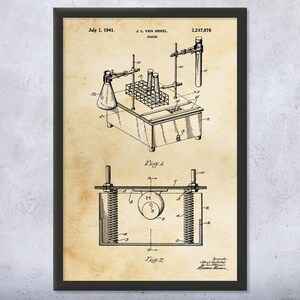 Vibration Shaker Patent Wall Art | Poster, Canvas or Framed | Chemistry Gifts, Labratory Art, Science Teacher Gift, Biology Wall Art