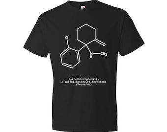 Ketamine Molecule T-Shirt: Veterinarian Gift, Vet Clinic Tee