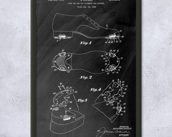 Tap Dancing Shoe Patent Framed Print, Gifts For Dancers, Dance Recital Gifts, Dance Art, Dance Teacher Gifts, Retirement Gifts, Dance Gifts