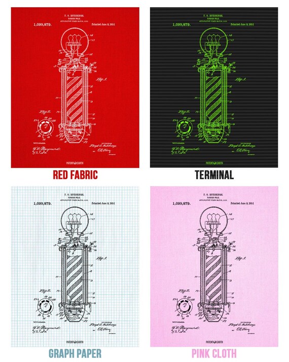 Barber Pole Poster Print Barber Gift Hair Stylist Cosmetology Student Hair Salon