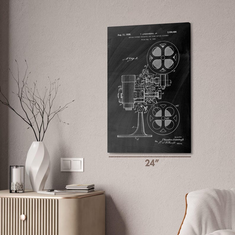 Film Projector Patent Art Print: Actor Gift, Filmmaker image 3
