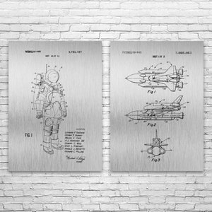NASA Space Patent Prints Set of 2, NASA Gift, Space Wall Art, Astronomy ...