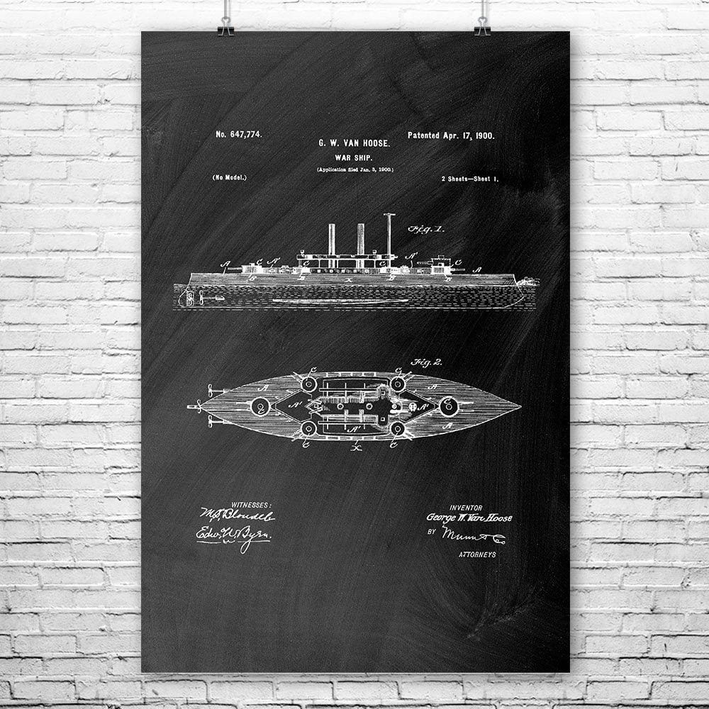 Navy Battle Ship Poster Print Naval Warship Destroyer Etsy
