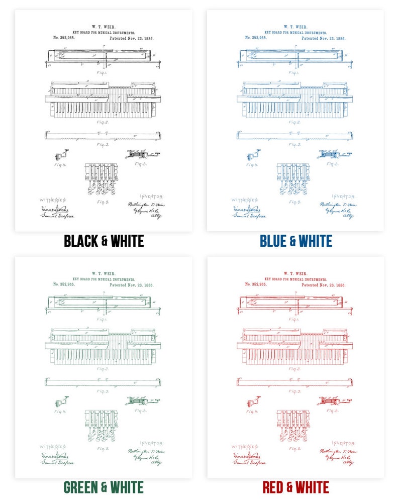 Piano Keyboard Poster Print Music Class Art Pianist Gift - Etsy
