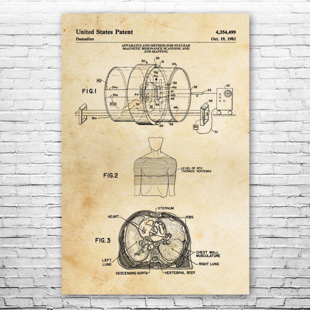 MRI Machine Poster Print, MRI Blueprint, Surgeon Gift, Operating Room ...