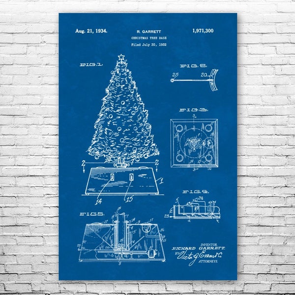 Rotating Christmas Tree Poster Print, Xmas Lover Gifts, Gift Shop Decor, Santa Dad Gifts, Store Wall Art, Tree Blueprint, Ski Lodge Art