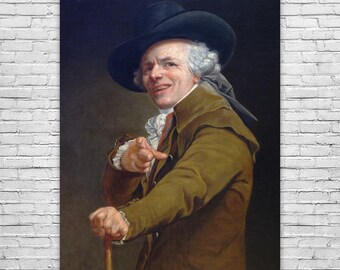 Joseph Ducreux Mocking Self Portrait Art Print: Funny Art, Vintage Painting
