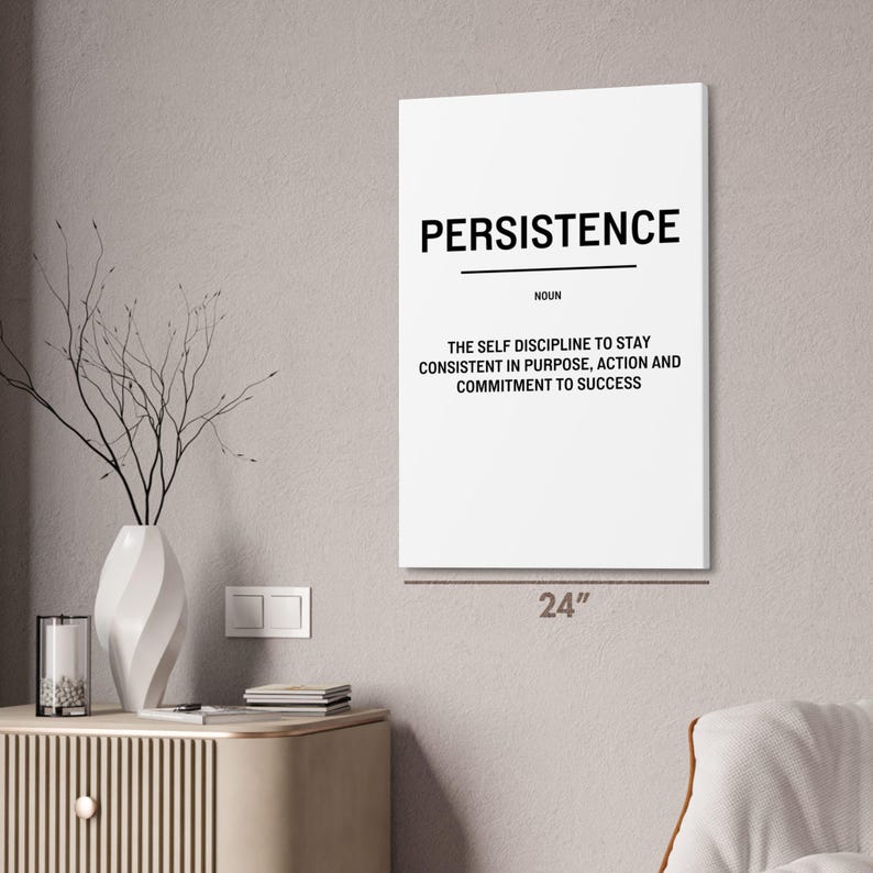 Peritance Posters Persistence Motivational Print: Inspirational Poster, Office Decor - Etsy