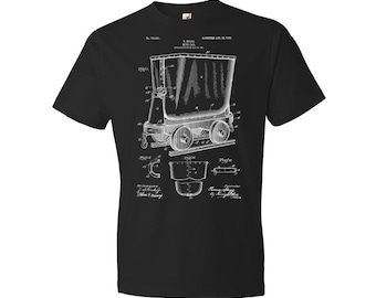 Mine Car Patent T-Shirt: Mining Shirt, Gold Prospector