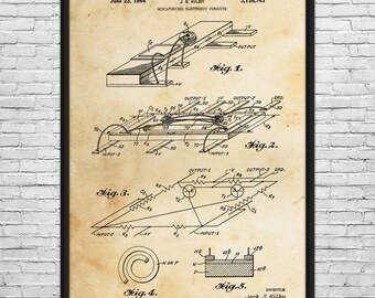 Microchip CPU Patent Art Print: Computer Art, Lab Wall Art