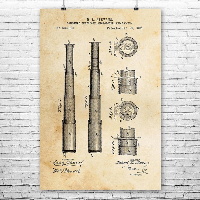 Boat Captain Stargazer Gift Sailor Gift Telescope Blueprint Nautical Decor Naval Decor Nautical Telescope Poster Print Navigator Gift