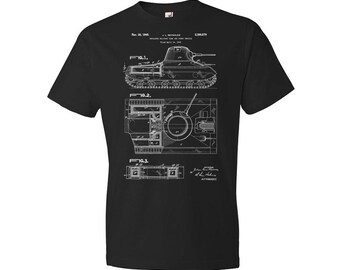 WW2 Tank Shirt, World War 2 Tee, Tank Blueprint, Military Historian, Soldier Gift, Military Apparel, Veteran Gift, Weapons Engineer