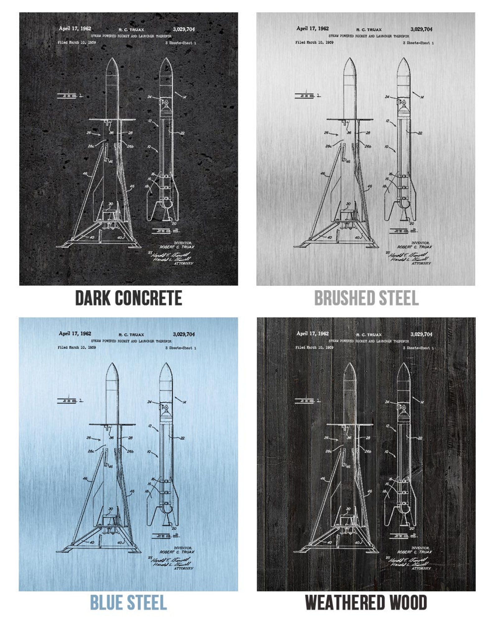 Steam Powered Rocket Poster Print Science Teacher Gift Space Etsy