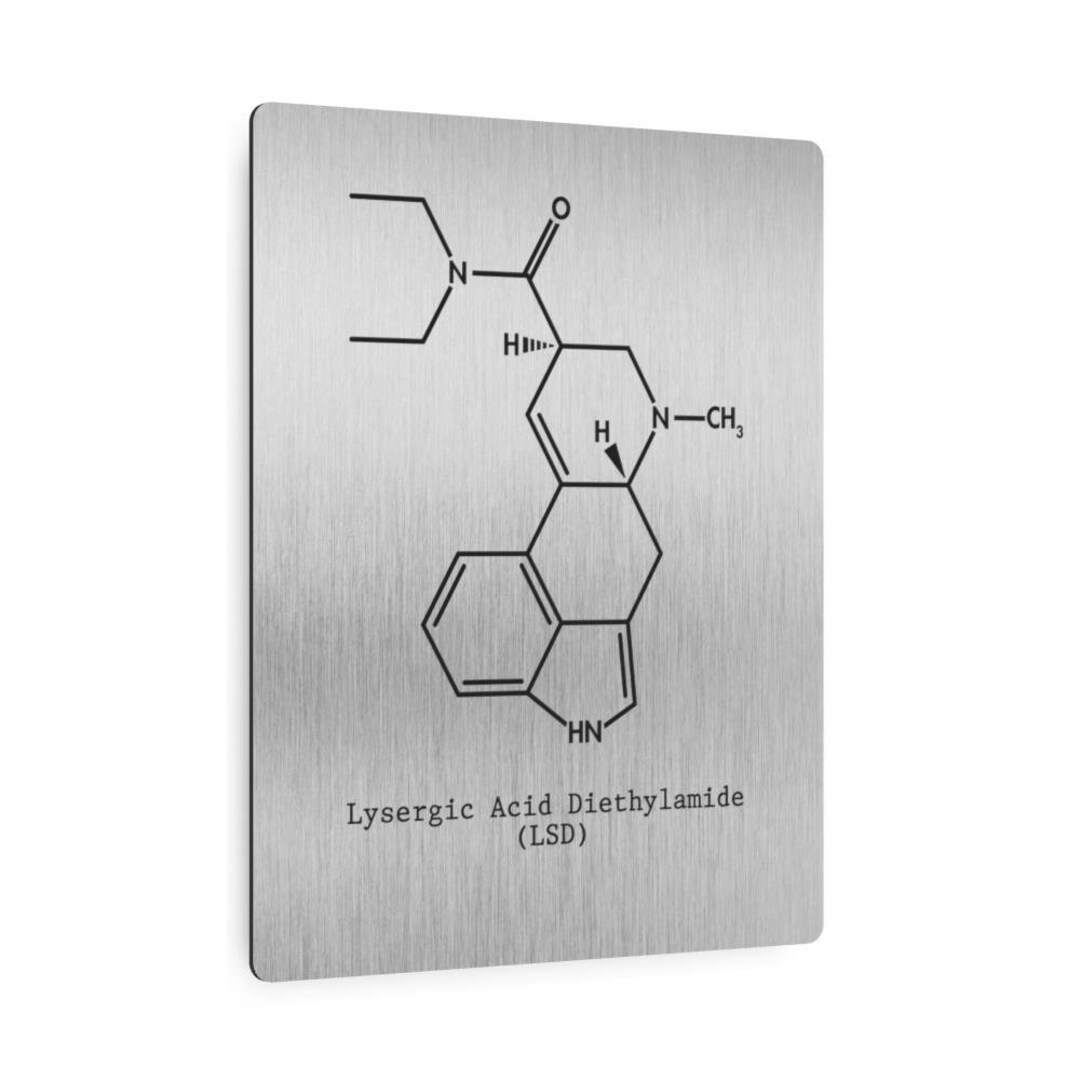 LSD Molecule Patent Metal Print, Acid Art Print, Stoner Gift, Lsd Art, Head Shop Wall Art, Lsd