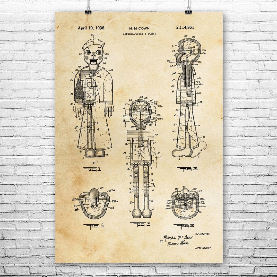 Ventriloquist Dummy Poster Print Ventriloquism Gifts Puppet | Etsy