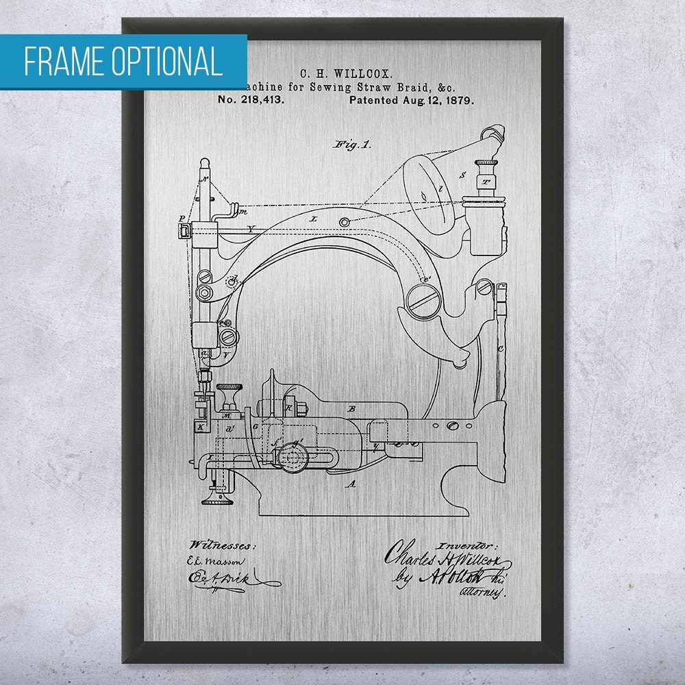 Straw Braid Sewing Machine Poster Print Seamstress Tailor Etsy