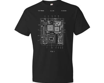 Motherboard Patent T-Shirt: Computer Shirt, Lab Tee