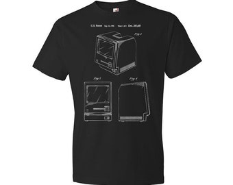 Apple Macintosh Computer Patent Shirt, Mac T Shirt, Computer Lab Tee, Programmer Gift, Apple Computer Tee, IT Tech Gift, Computer Nerd Gift