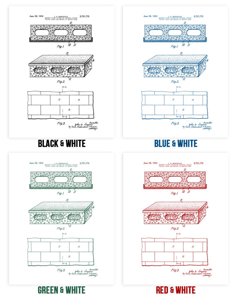 Cinder Block Poster Print Brick Layer Gift Construction Etsy