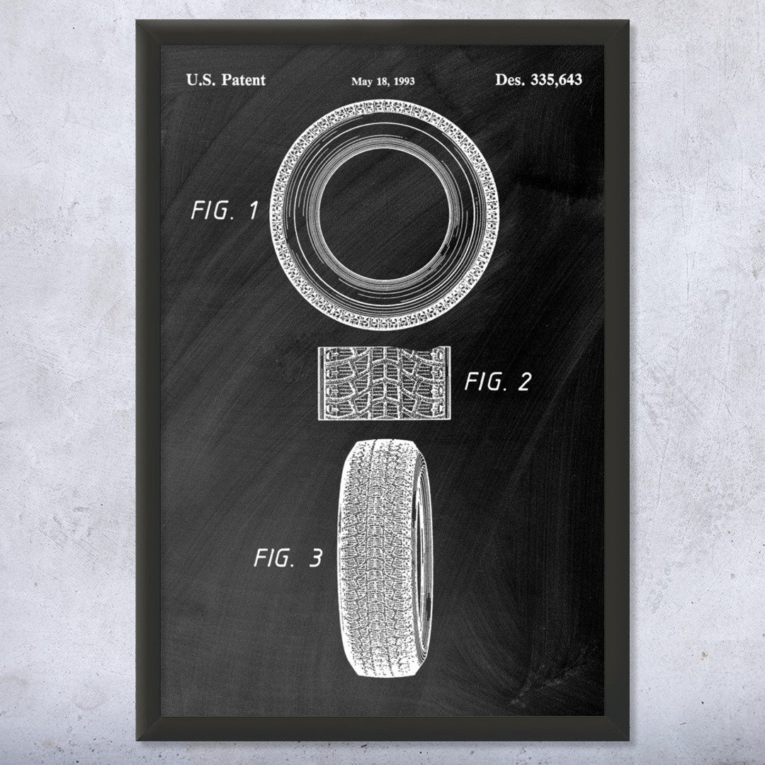 Framed Car Tire Wall Art Print Repair Shop Decor Tire Shop - Etsy