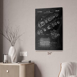 Tubular Lock Patent Art Print: Workshop Decor, Locksmith Gift image 3