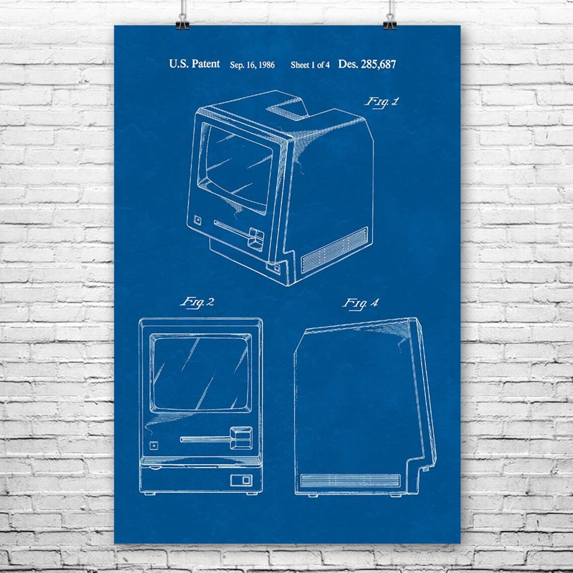 Apple Macintosh Computer Poster Print Mac Art Print Computer Etsy