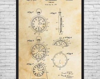 Clock Face Patent Art Print: Watchmaker Gift, Jewelry Store Art