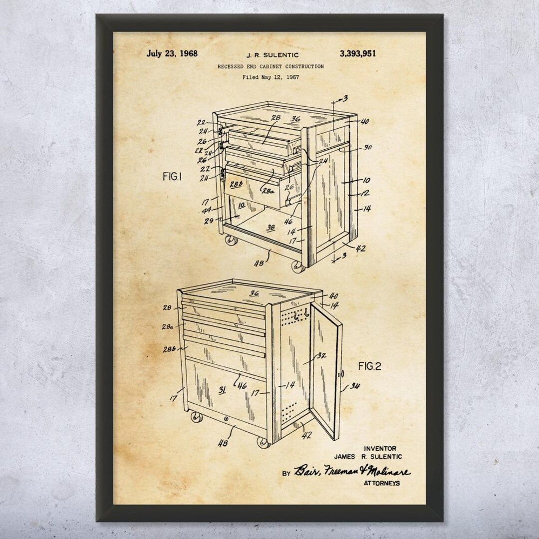 Mobile Workbench Patent Wall Art | Poster, Canvas or Framed | Auto ...