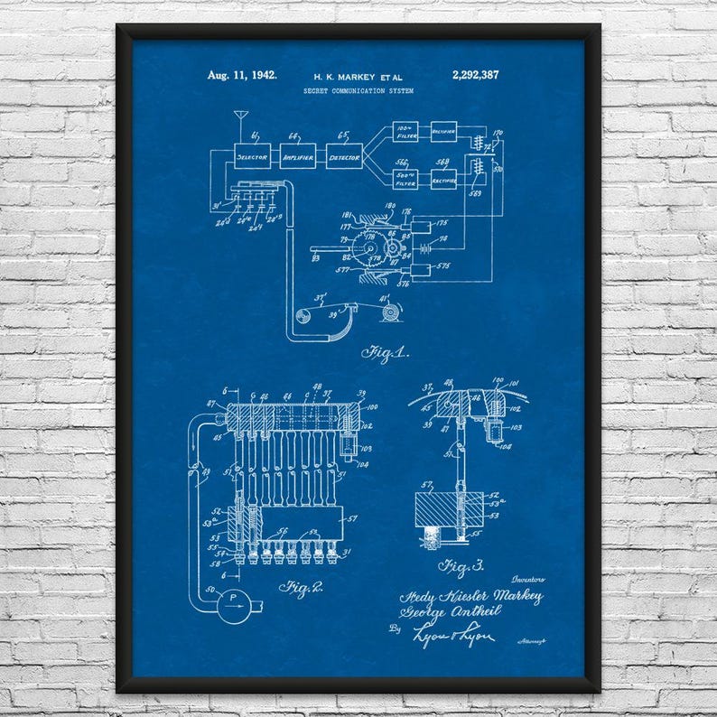 Hedy Lamarr Wifi Patent Art Print: Geek Gift, Computer Art - Etsy