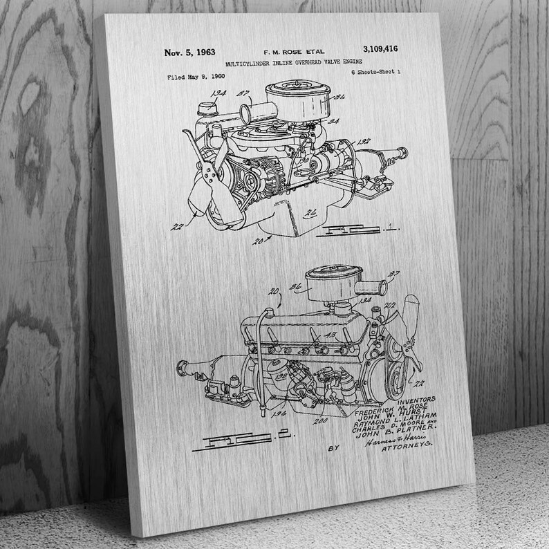 Chrysler 220 Slant Six Engine Shirt Mechanic Gift Auto Enthusiast Car Lover