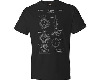 Clock Face Patent T-Shirt: Watchmaker Gift, Jewelry Store Tee